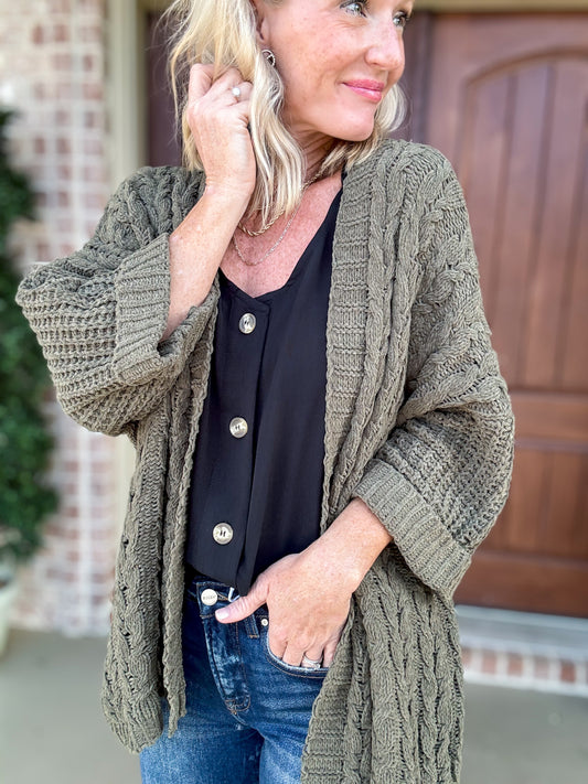 Cuddle Up Cable Cardigan