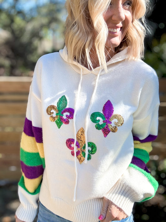 Parade Worthy Mardi Gras Hoodie