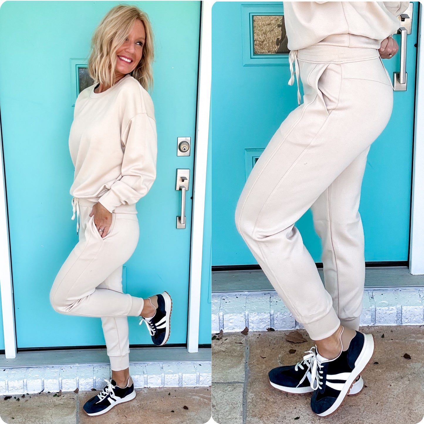 Luxurious Scuba Joggers -- Oatmeal