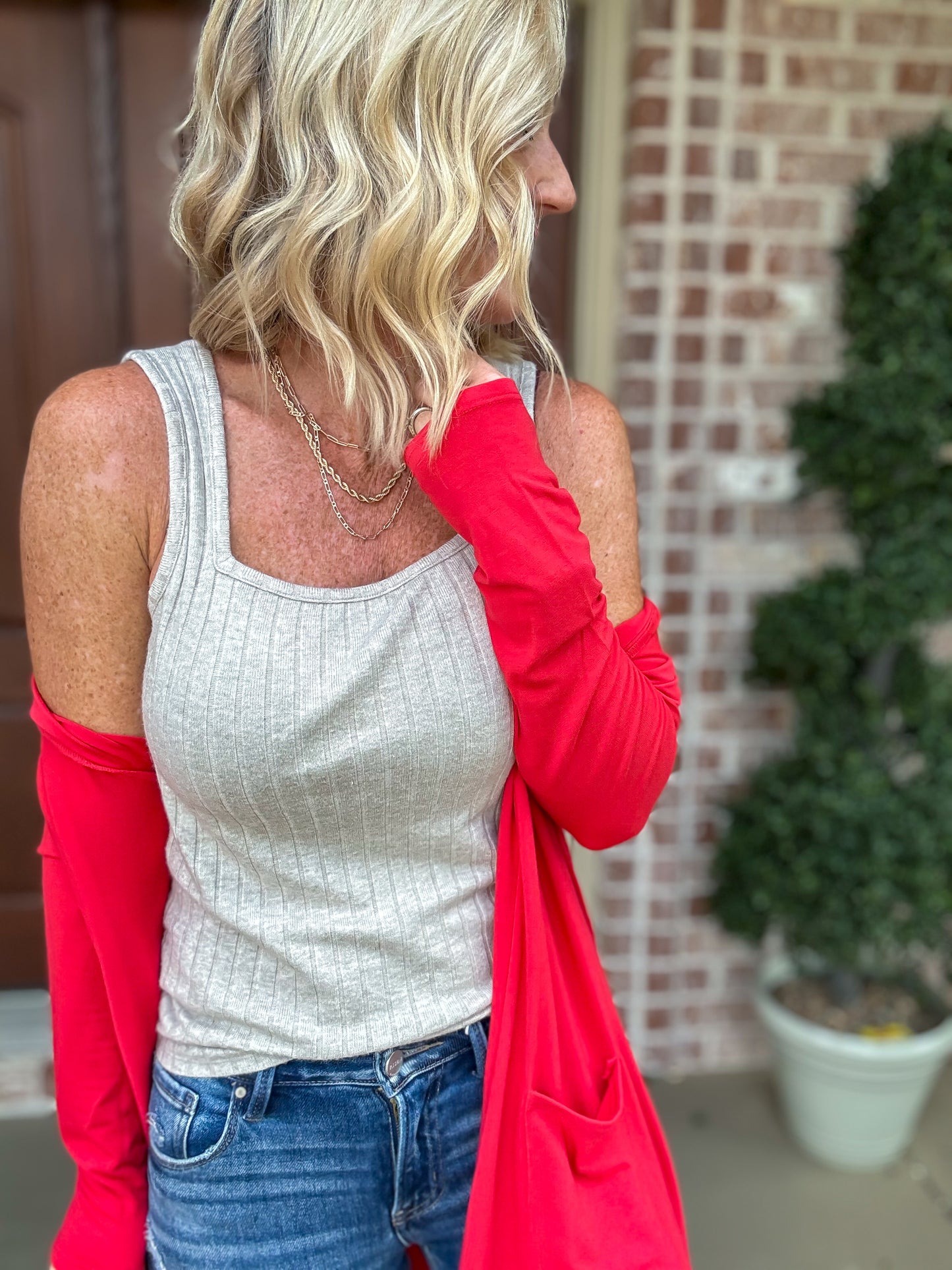 Ribbed Square Neck Tank -- FALL