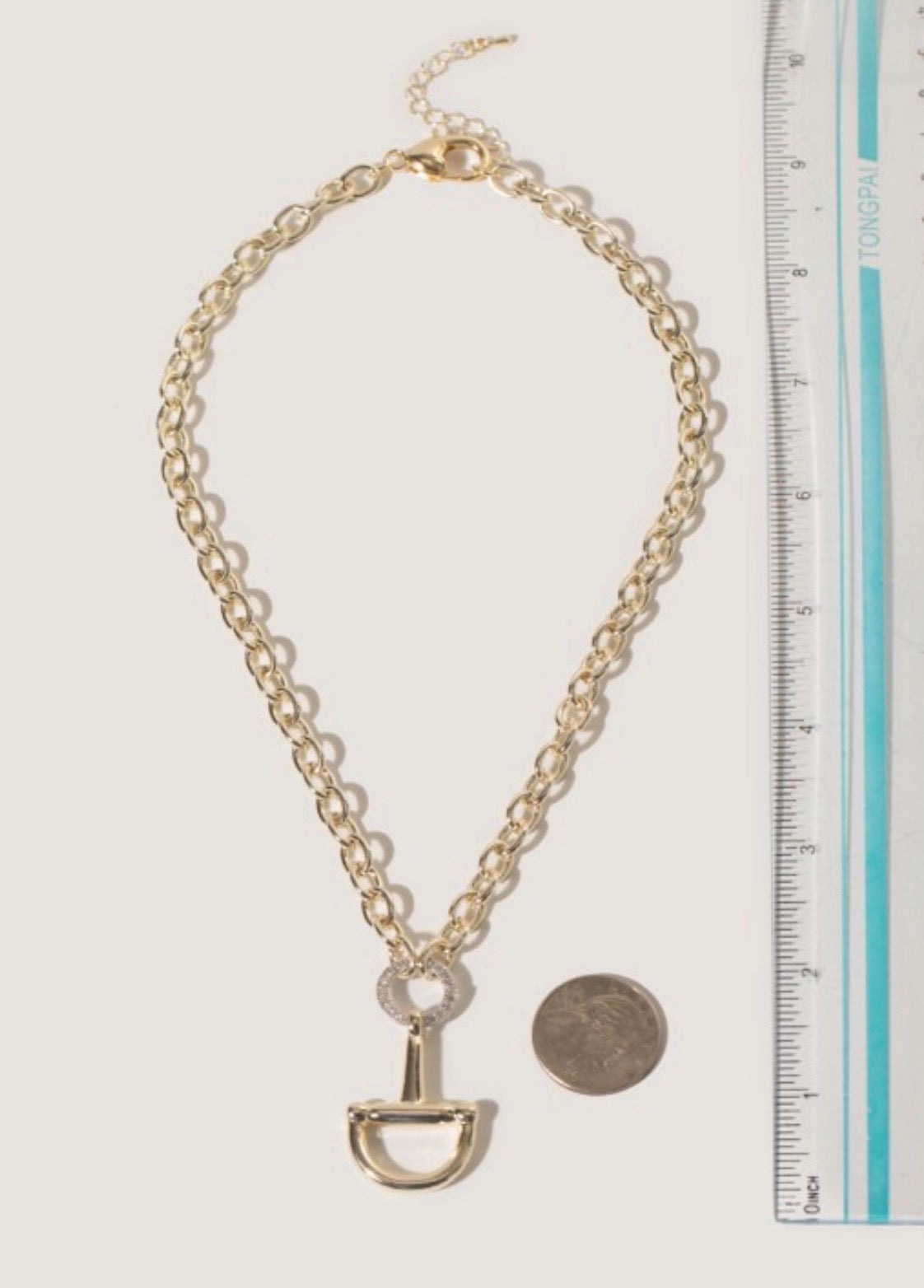 Gold Horsebit Necklace