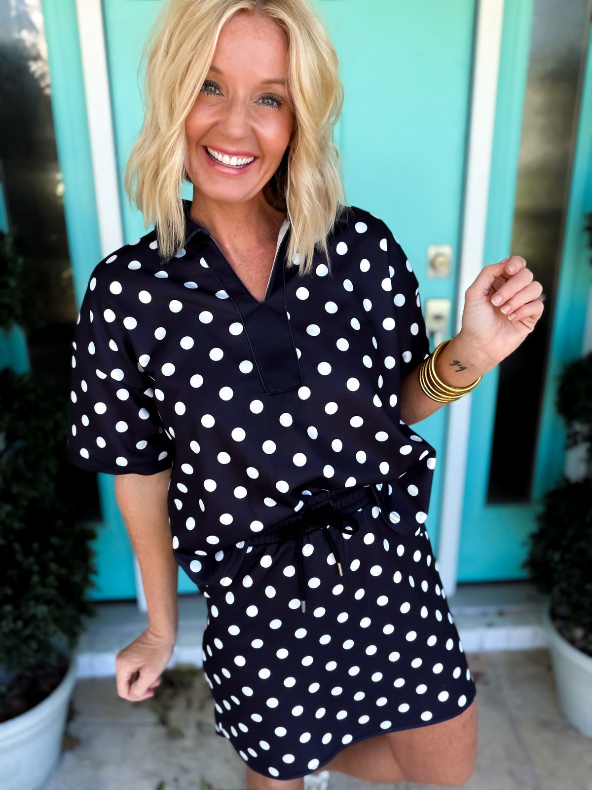 Dotty Chic Skirt Set