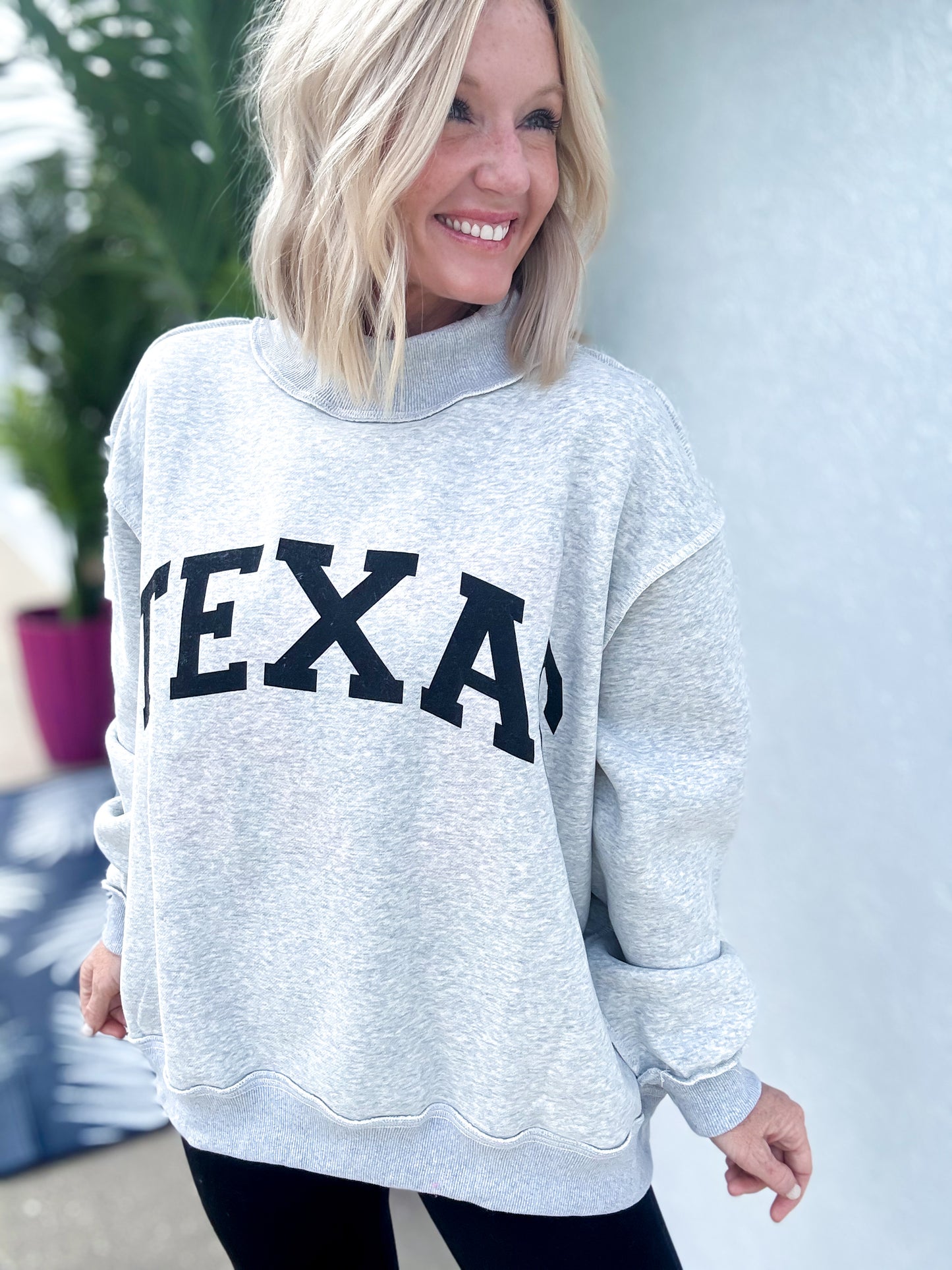 Texas Reversible Mock Neck Sweatshirt