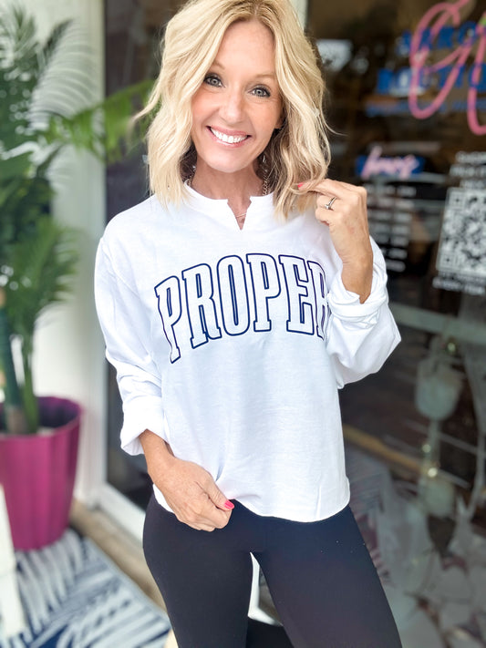 PROPER Raw Edge Pullover