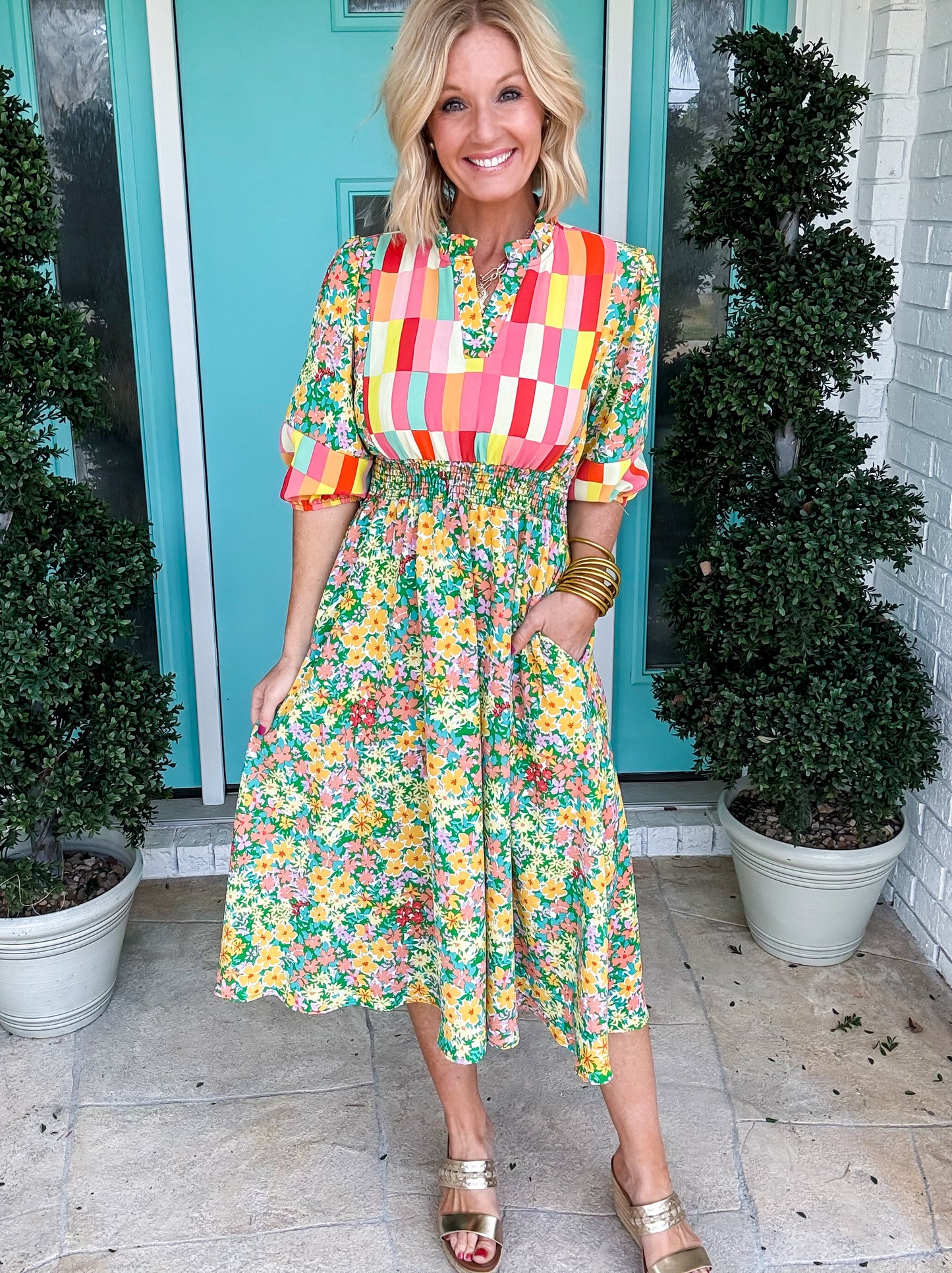 Petals & Panels Dress