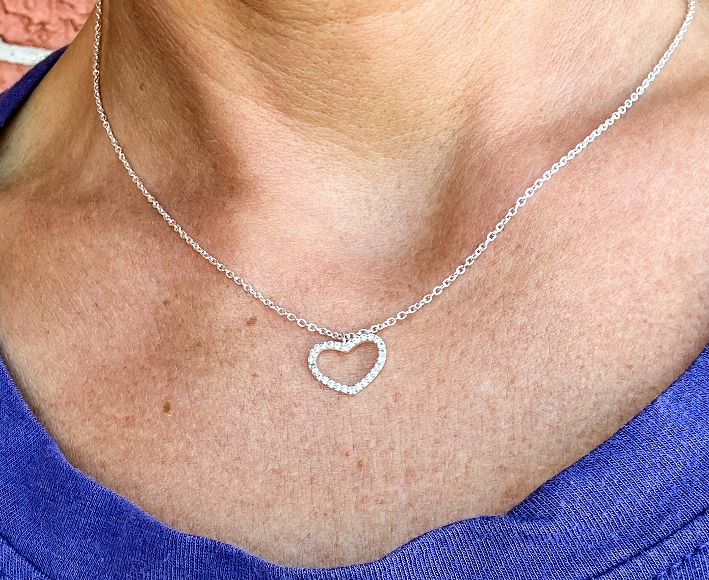 The Ciara Heart Necklace in Silver