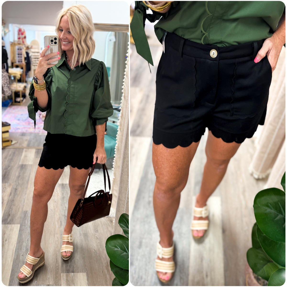 Chic Scallop Shorts