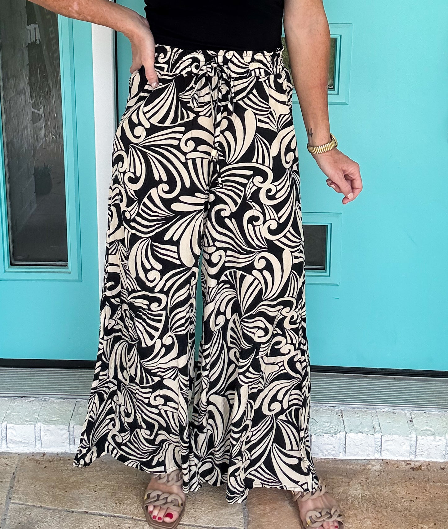 Dizzy Drape Wide Leg Pants