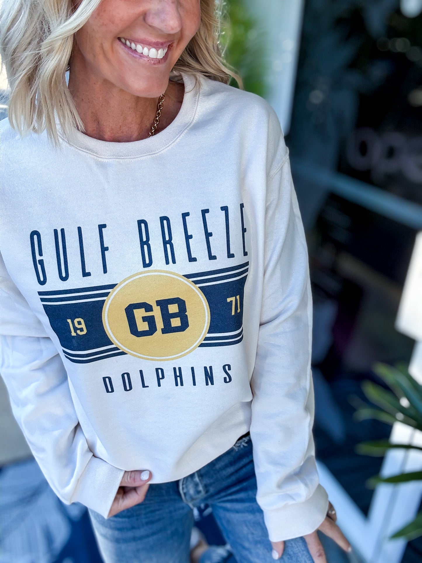 Gulf Breeze Dolphins Retro Sweatshirt