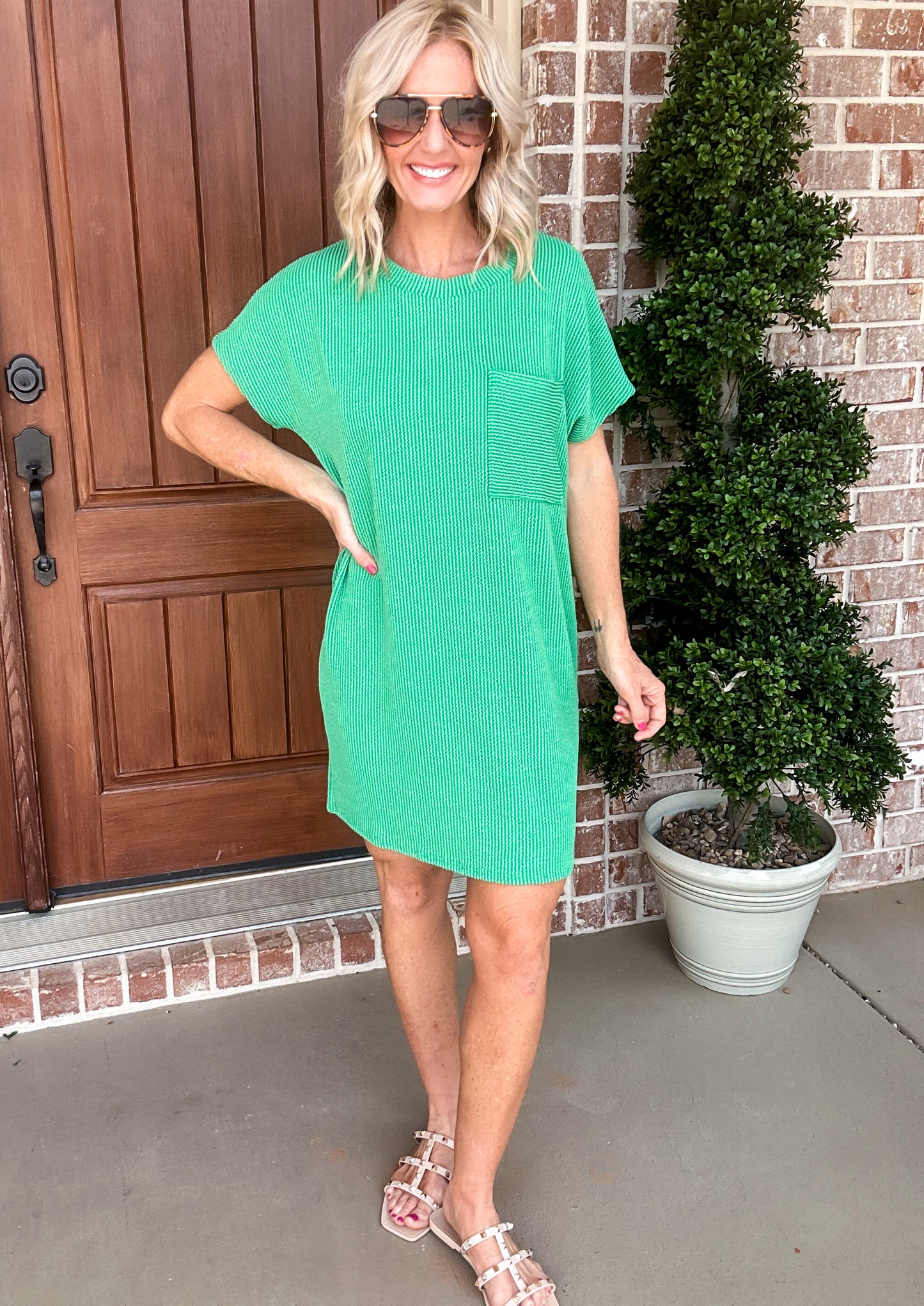 Ryleigh Ribbed Round Neck Dress