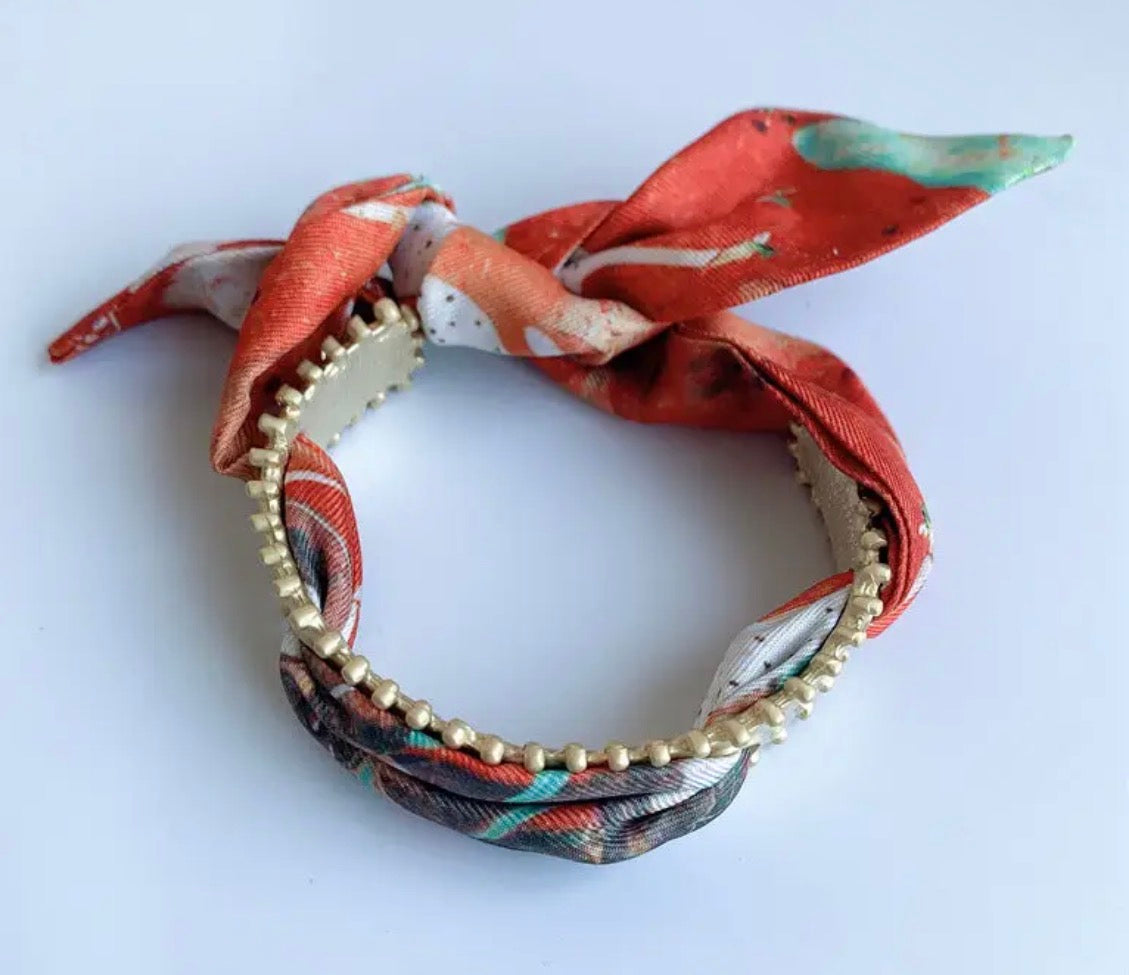 The Ruby Scarf Bangle Bracelet