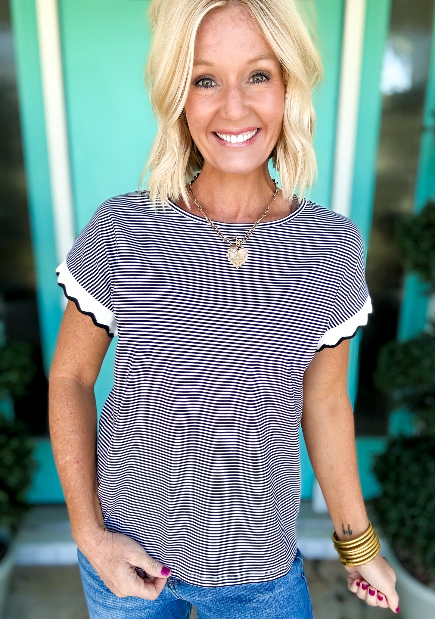 Shoreline Stripes Top