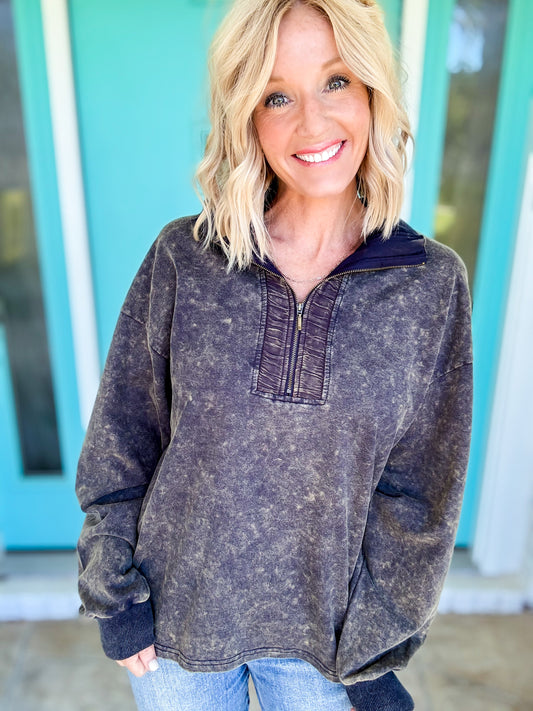 Vintage Vibe Half Zip Pullover