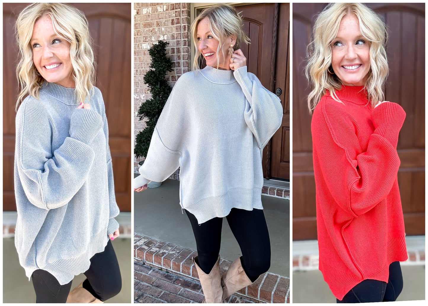 Sylvia Side Slit Oversized Sweater