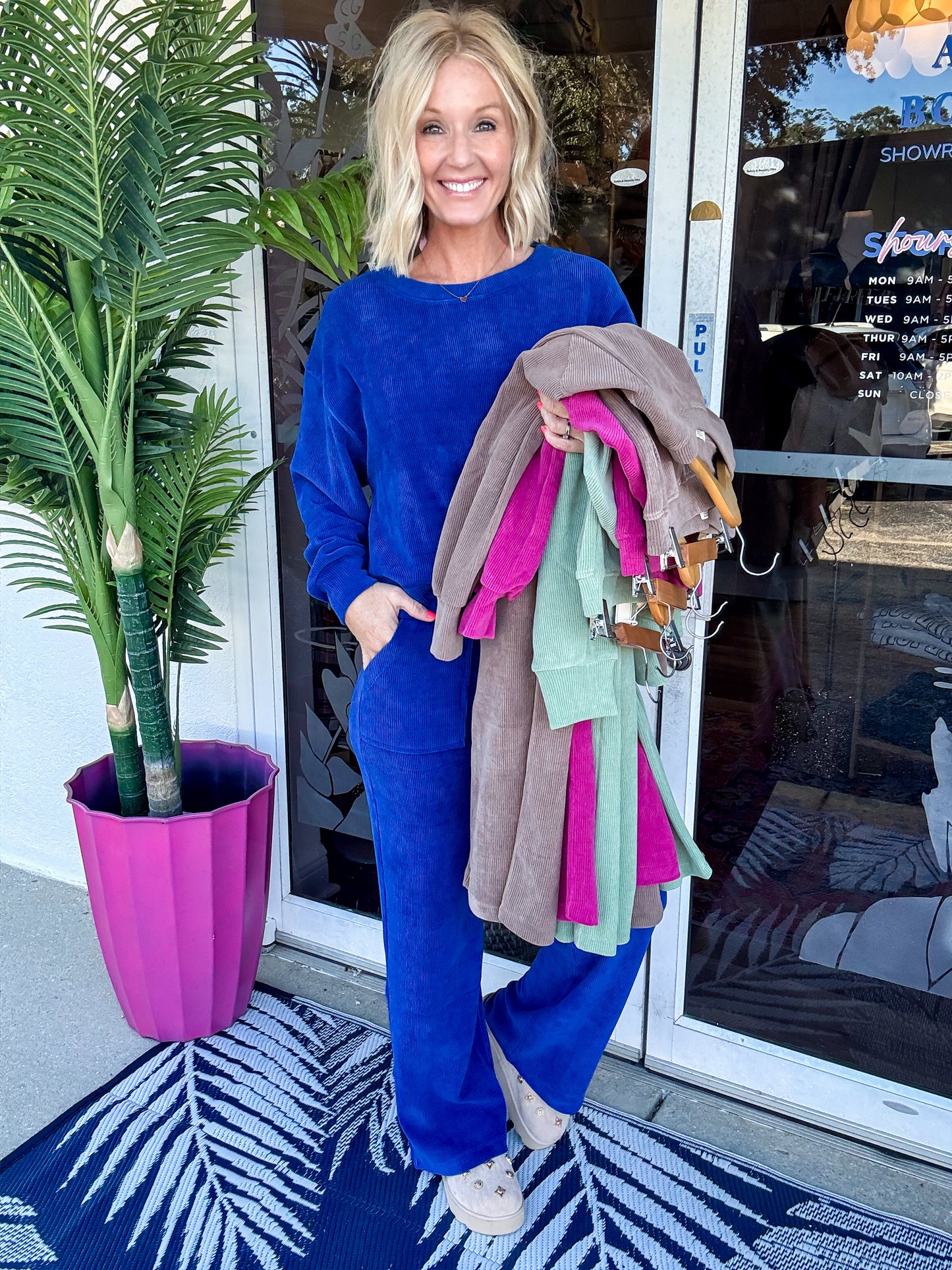 Biance Stretchy Corded Set *ROYAL*