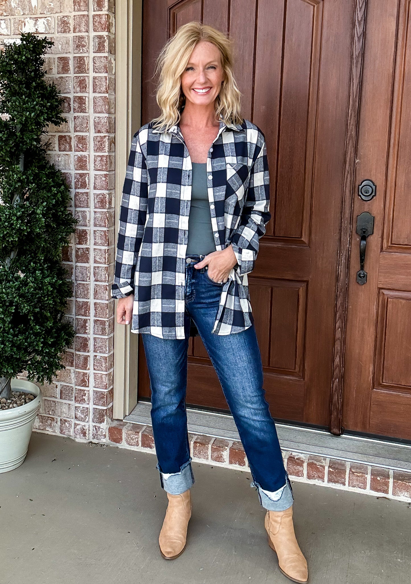 Ole Navy Plaid Top