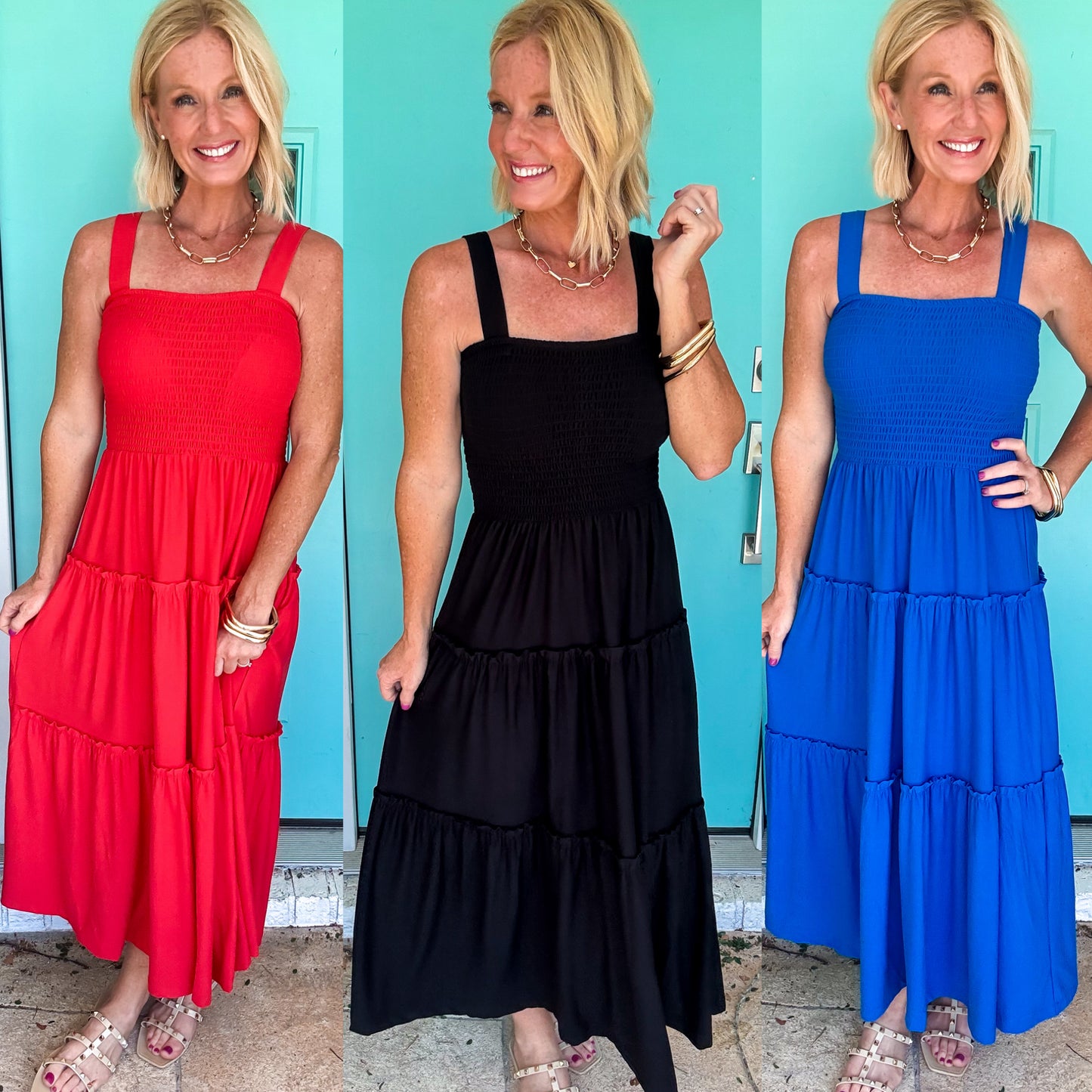 Sweet Day Smocked Midi Dress