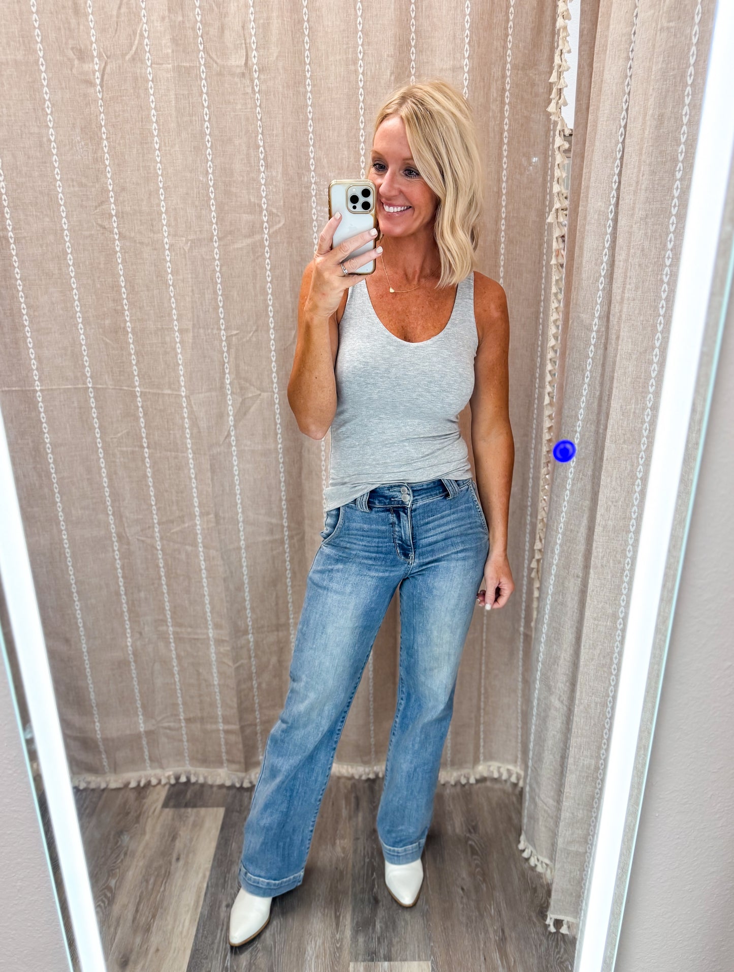 Tiffany Ribbed Tank w/ Built-In Bra