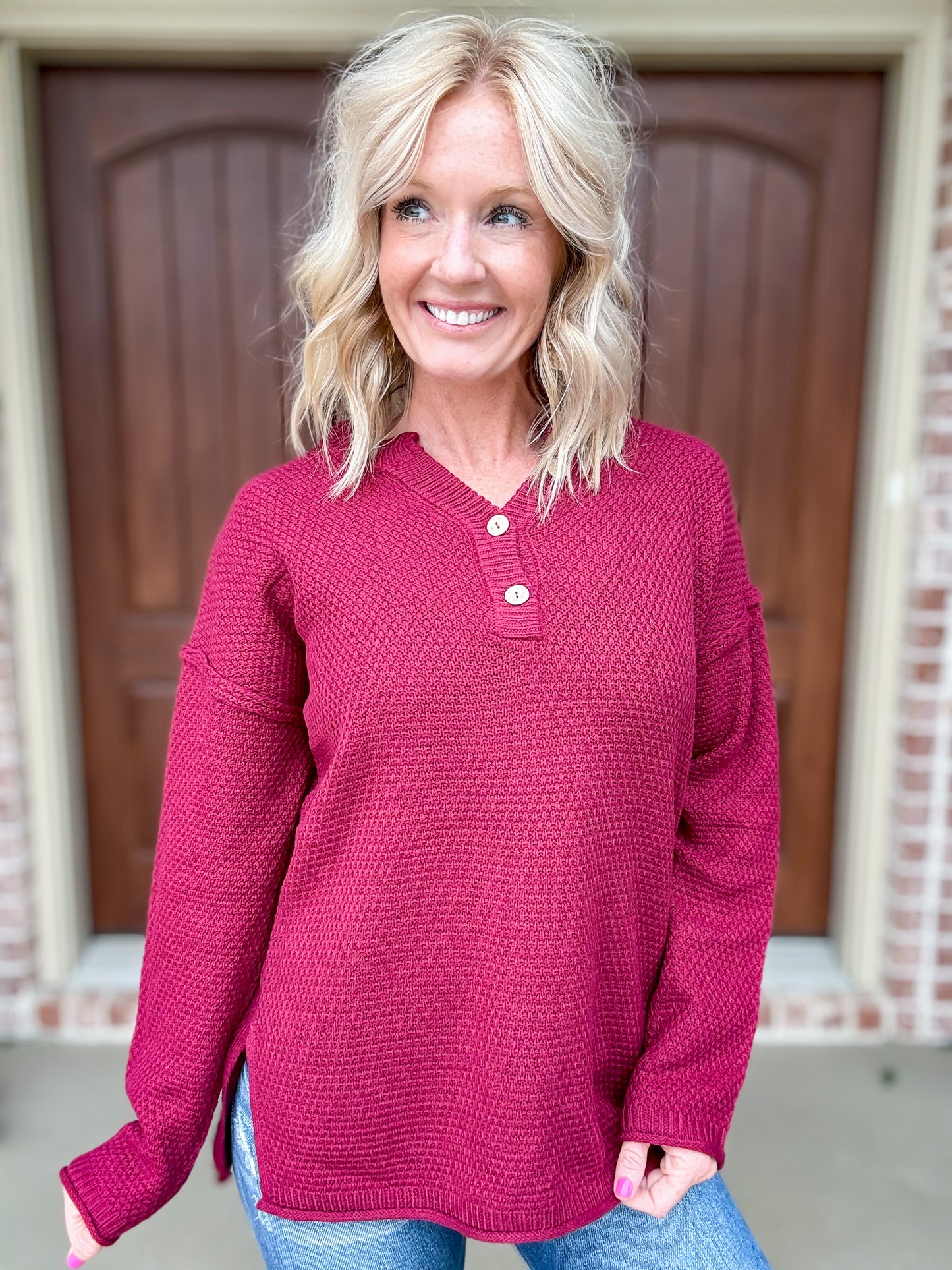 Bertha Basic Henley Sweater