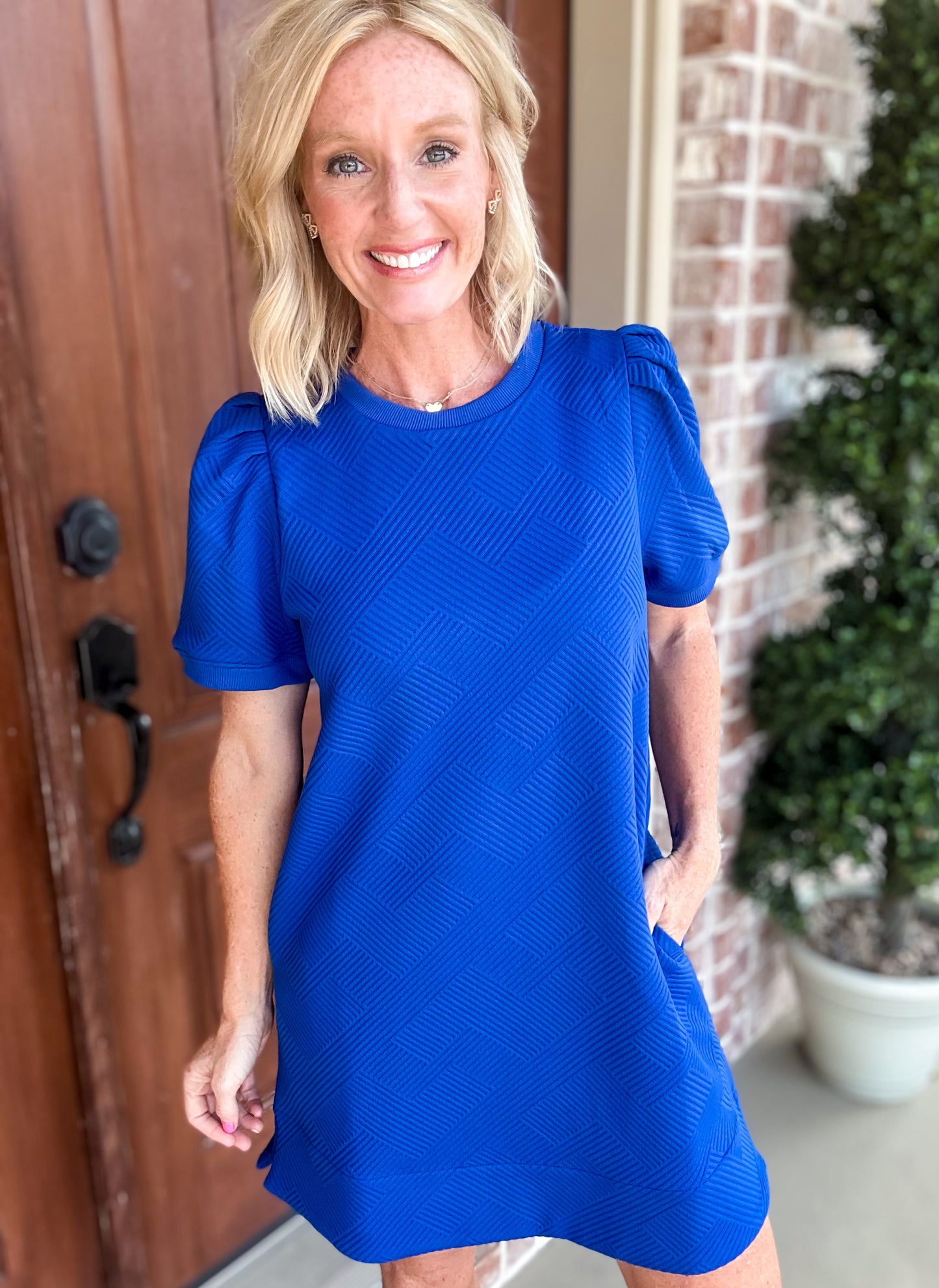 Tinsley Textured Dress w/ Pockets