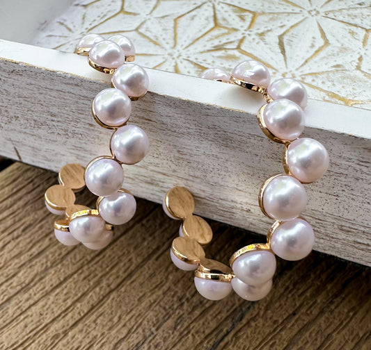 Pearl Zig Zag Earrings