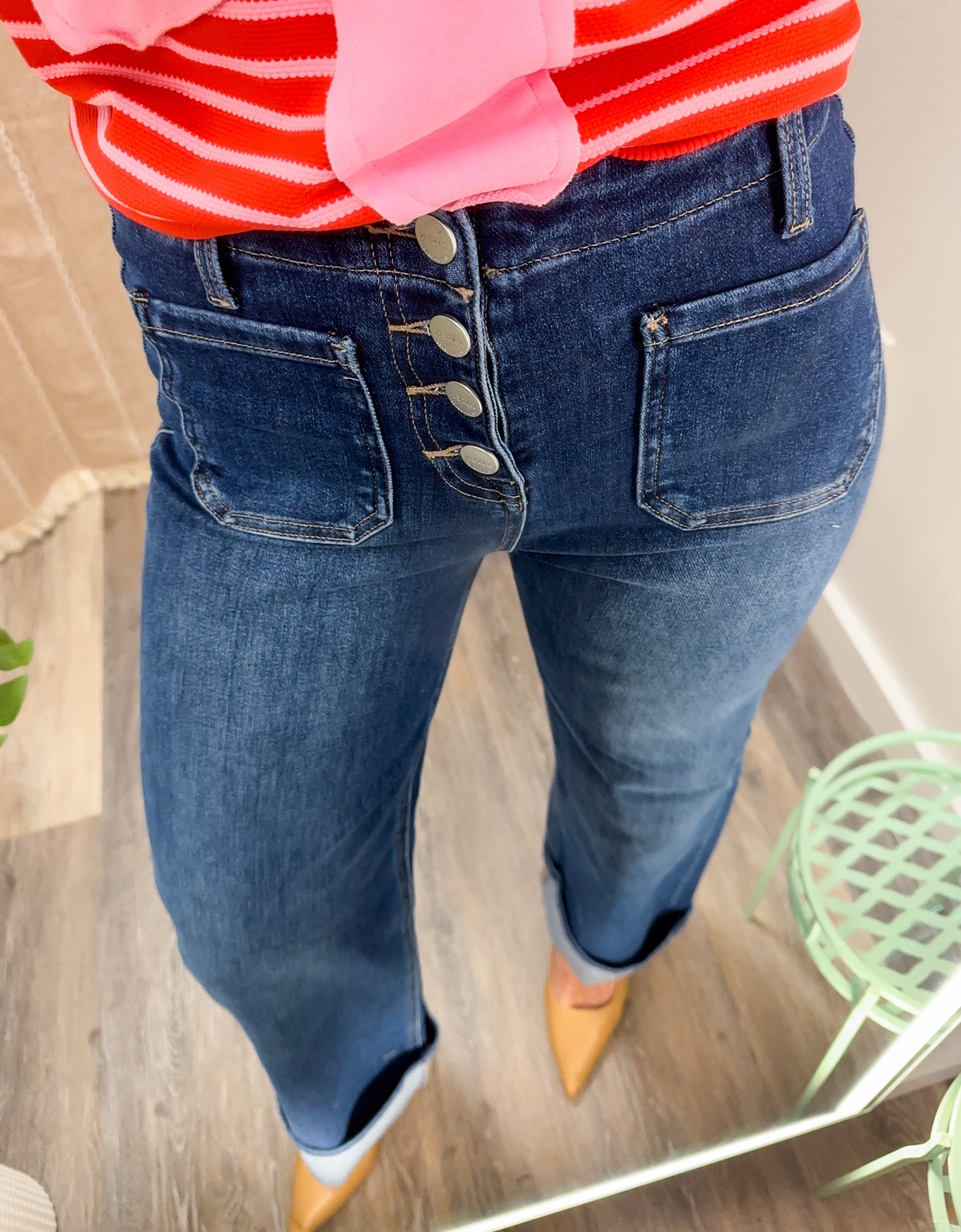 The Modern Front Pocket Cuffed Jeans by Risen