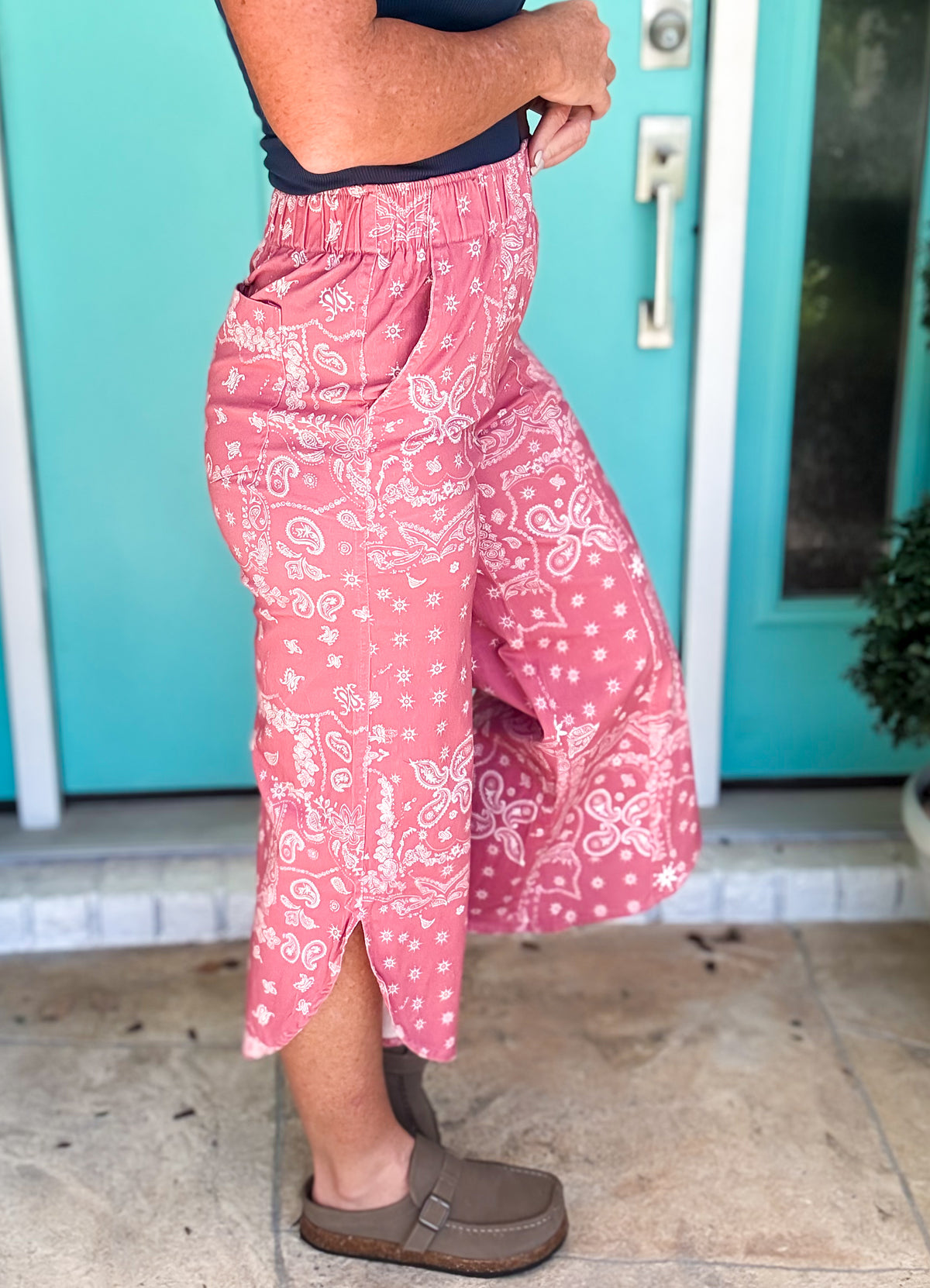 Worth The Hype Pants | Marsala Paisley