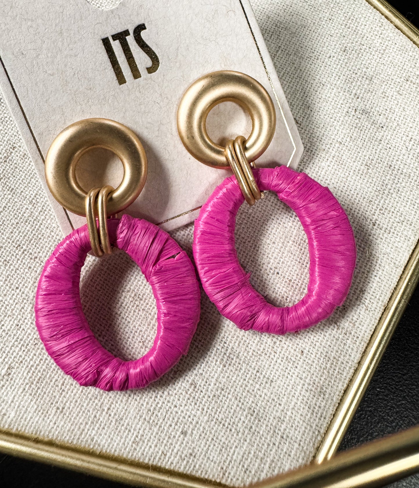 Bold & Beautiful Hot Pink Statement Earring