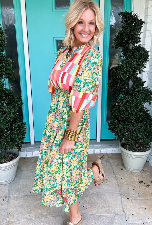 Petals & Panels Dress