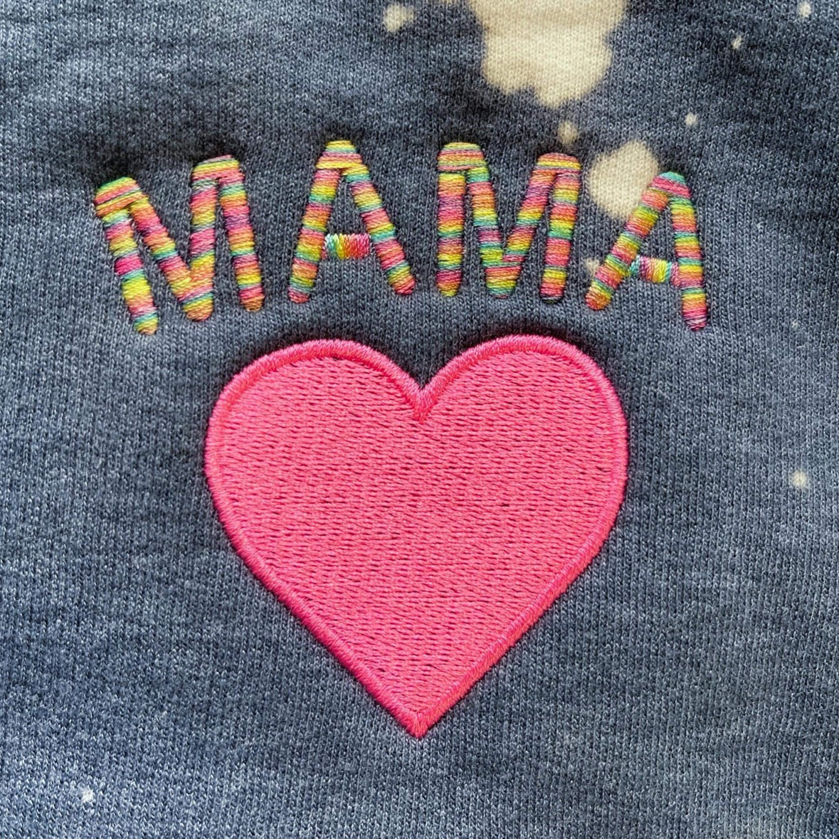 Mama Bleached Embroidered Sweatshirt