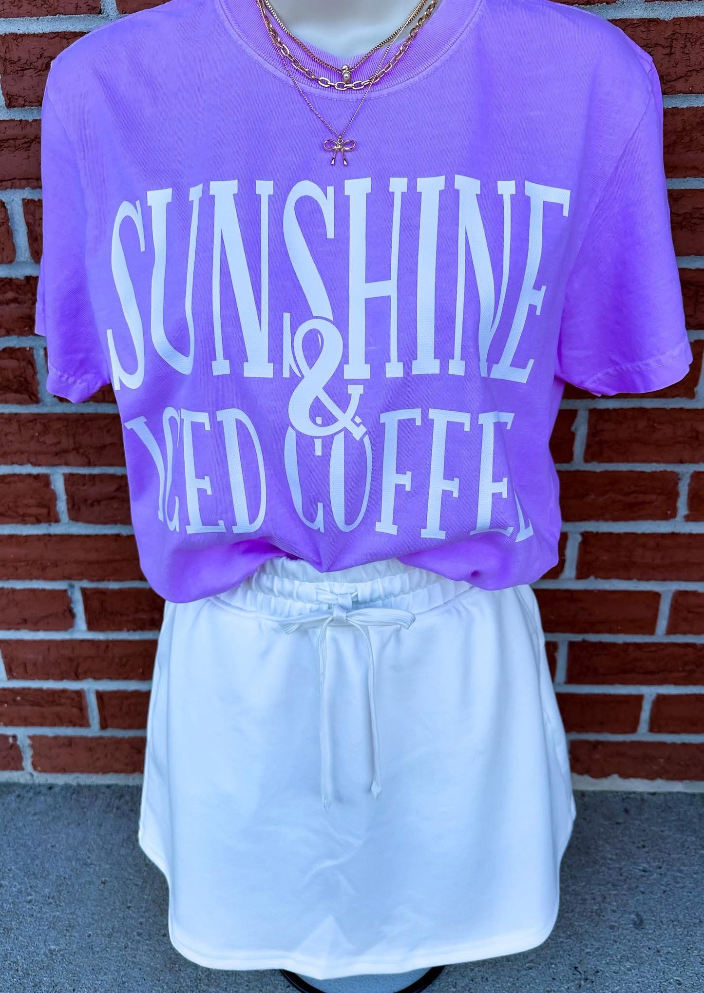 Sunshine & Iced Coffee Comfort Colors Tee