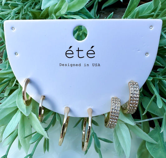 The Dainty Hoop & Rhinestone Set