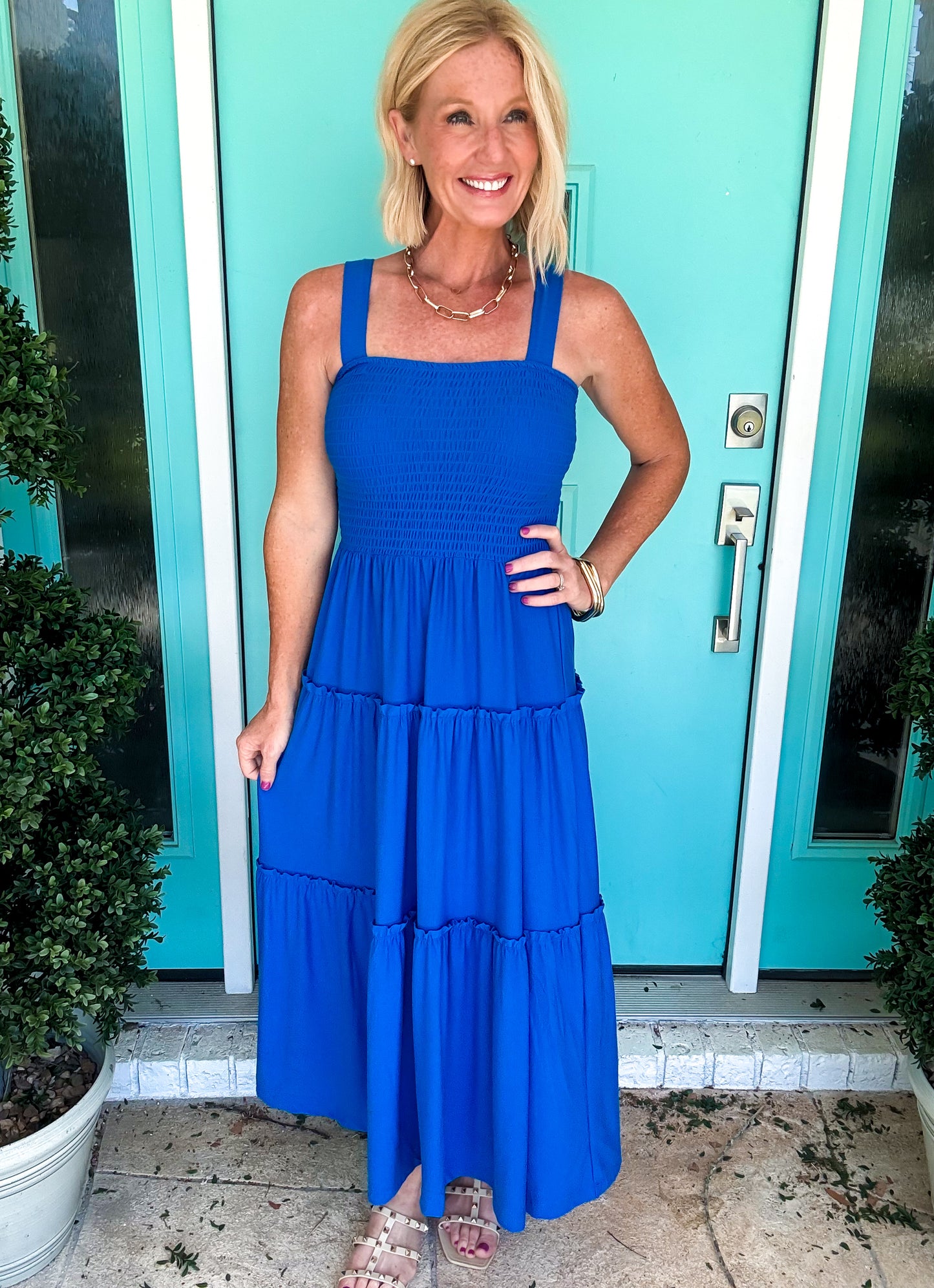 Sweet Day Smocked Midi Dress