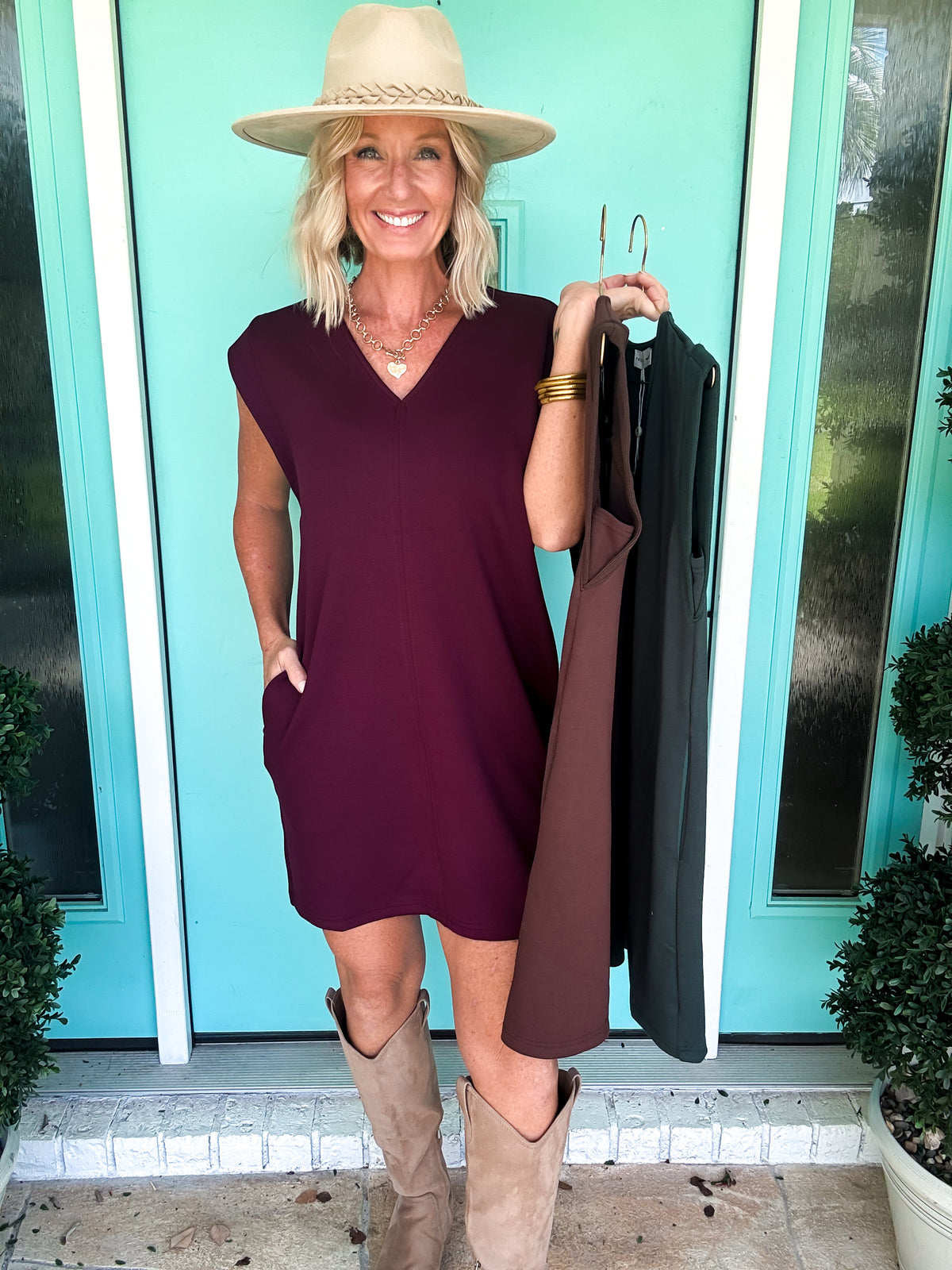 Fall Center Line Scuba Dress