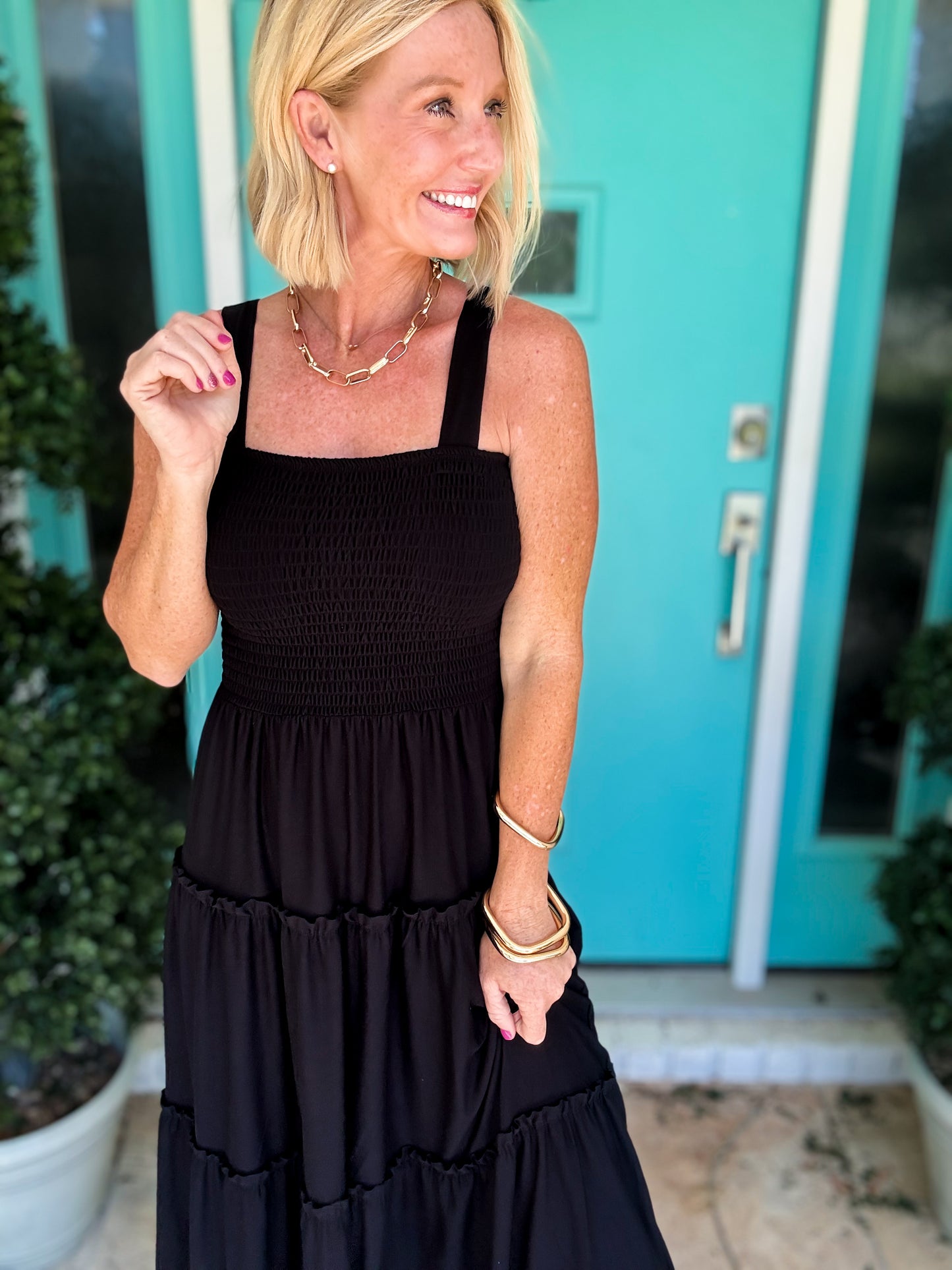 Sweet Day Smocked Midi Dress