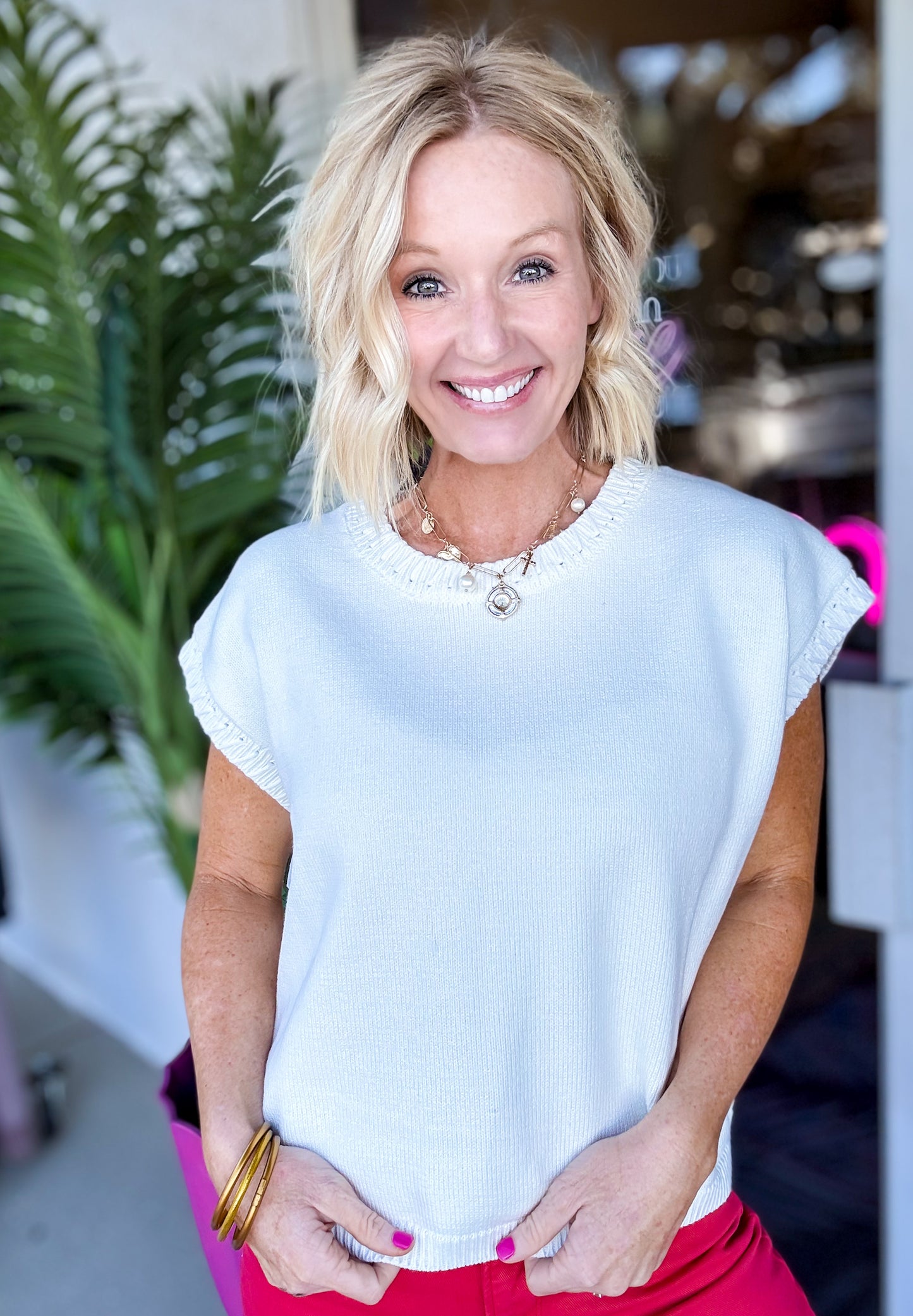 Fresh Air Open Stitch Sweater