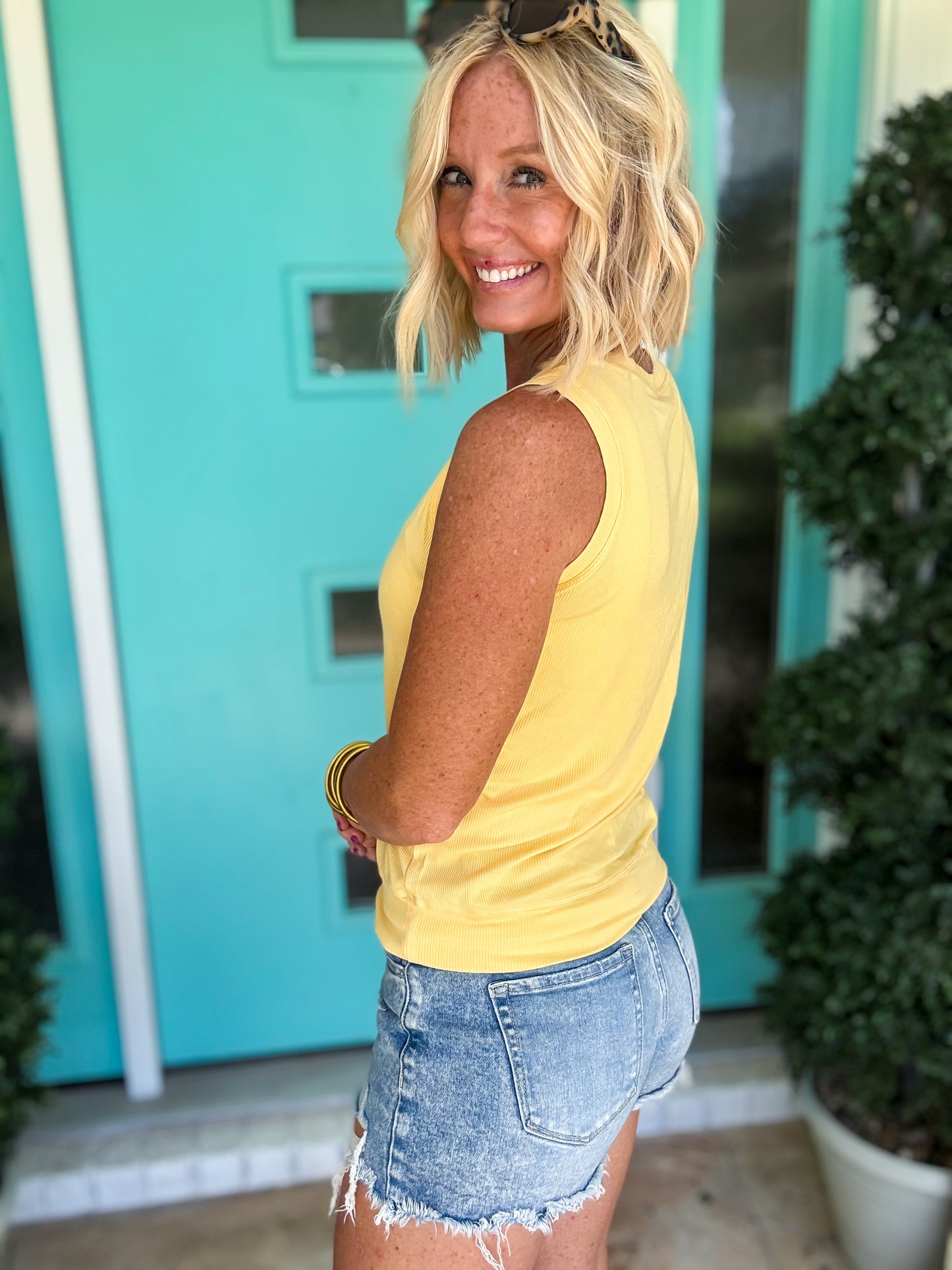 *Vneck* Luxe Air Ribbed Tank
