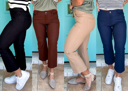 Straight & Stretchy Cropped Pants