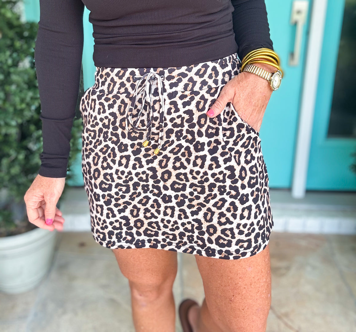 Chic Leopard Skort