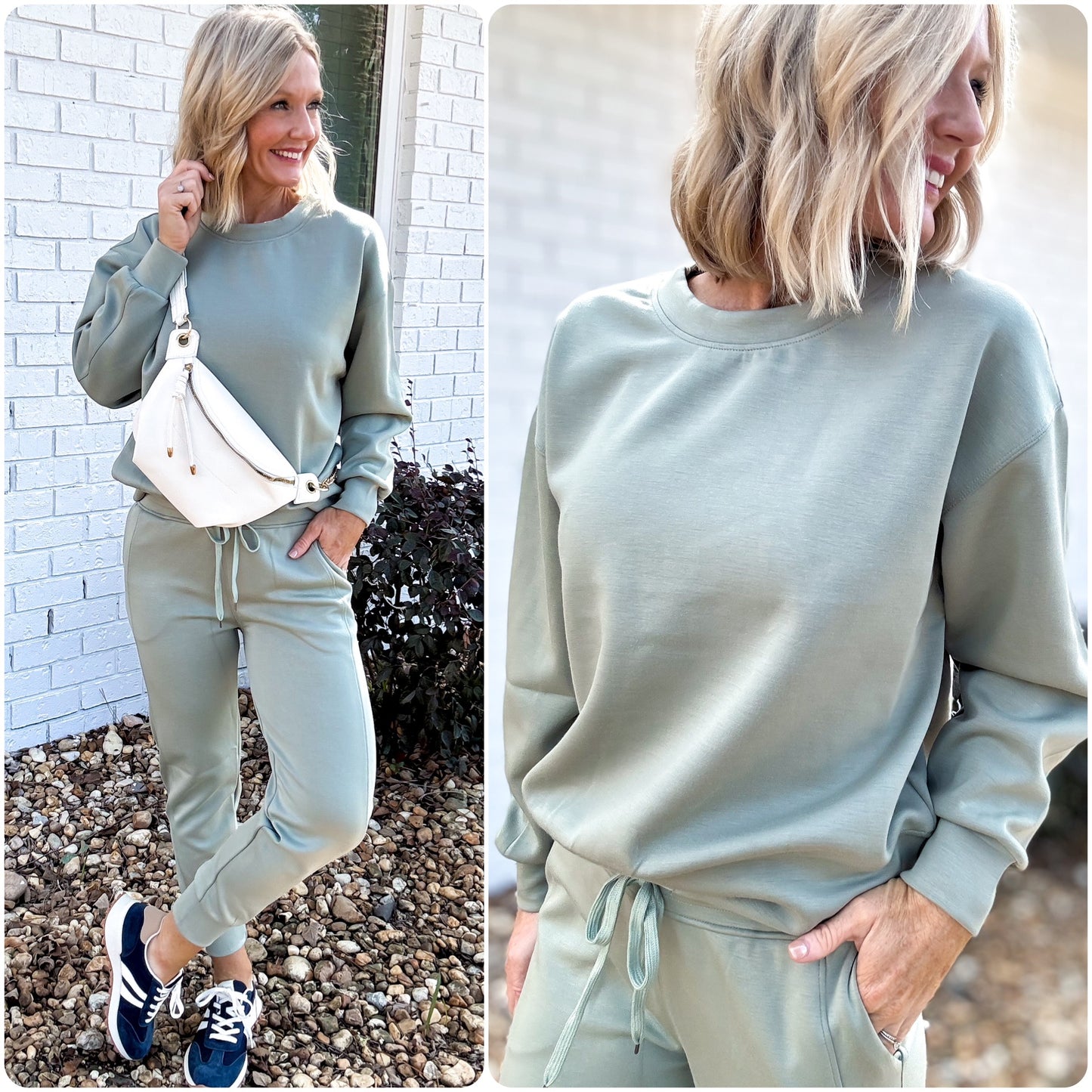 Luxurious Scuba Sweatshirt -- Sage