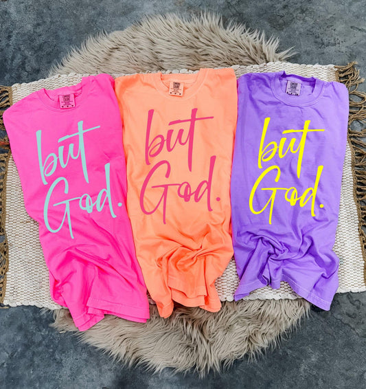 But God Comfort Colors Summer Tee