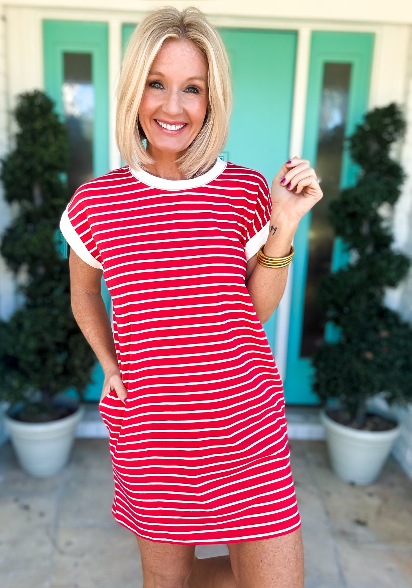 Throw On & Go Striped Dress