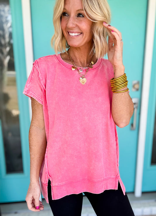 Sweet Tart Acid Washed Top