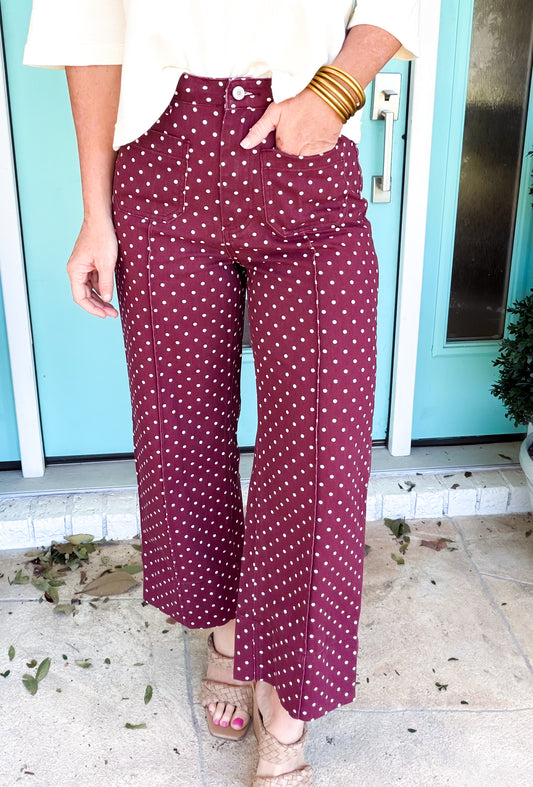 Spot On Burgundy Pants