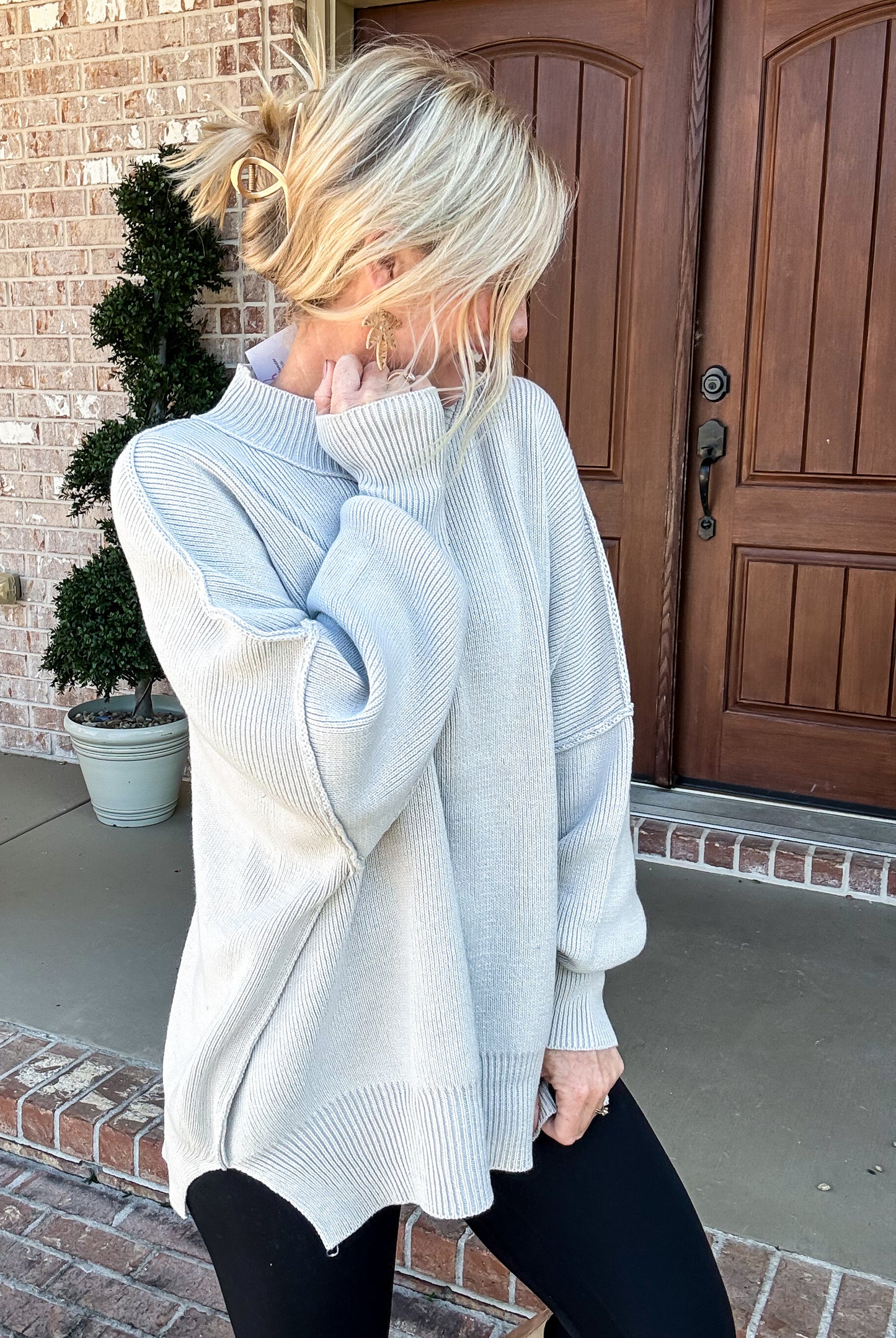 Sylvia Side Slit Oversized Sweater