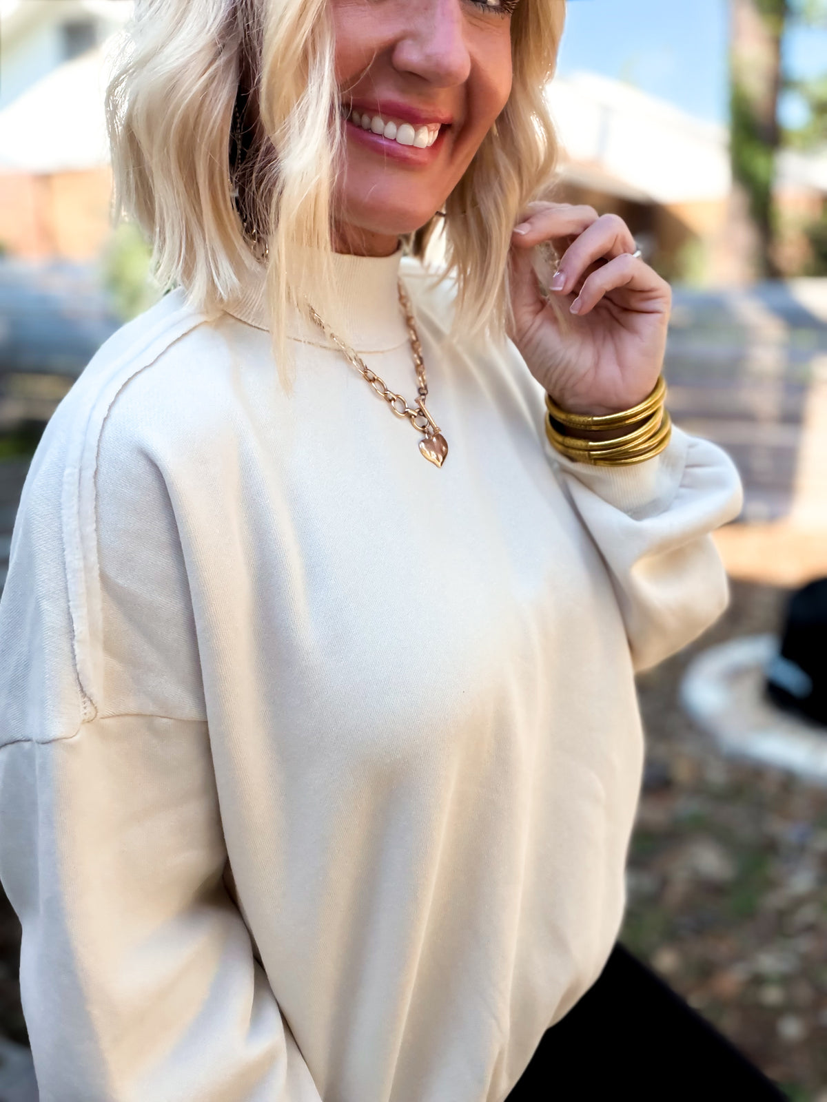 Crisp Air Mock Neck Sweatshirt