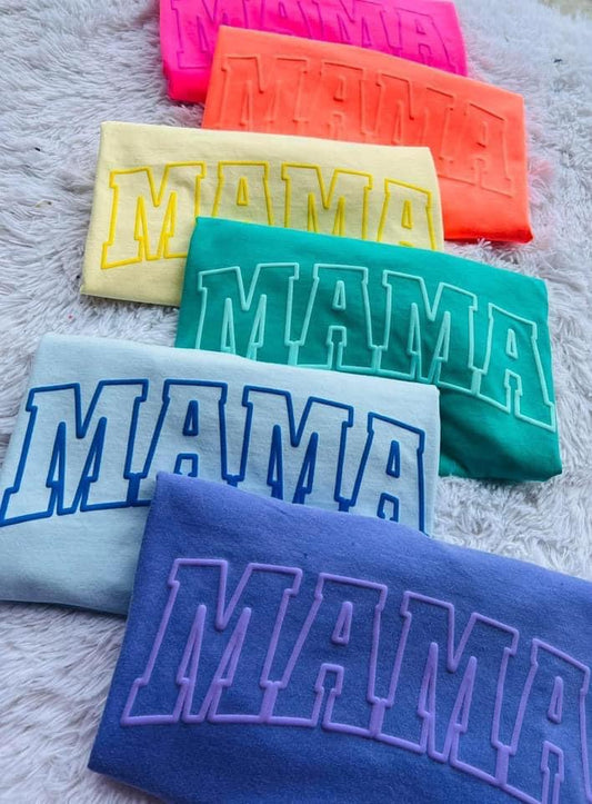 Rainbow MAMA Puff Print Tee -- Comfort Colors
