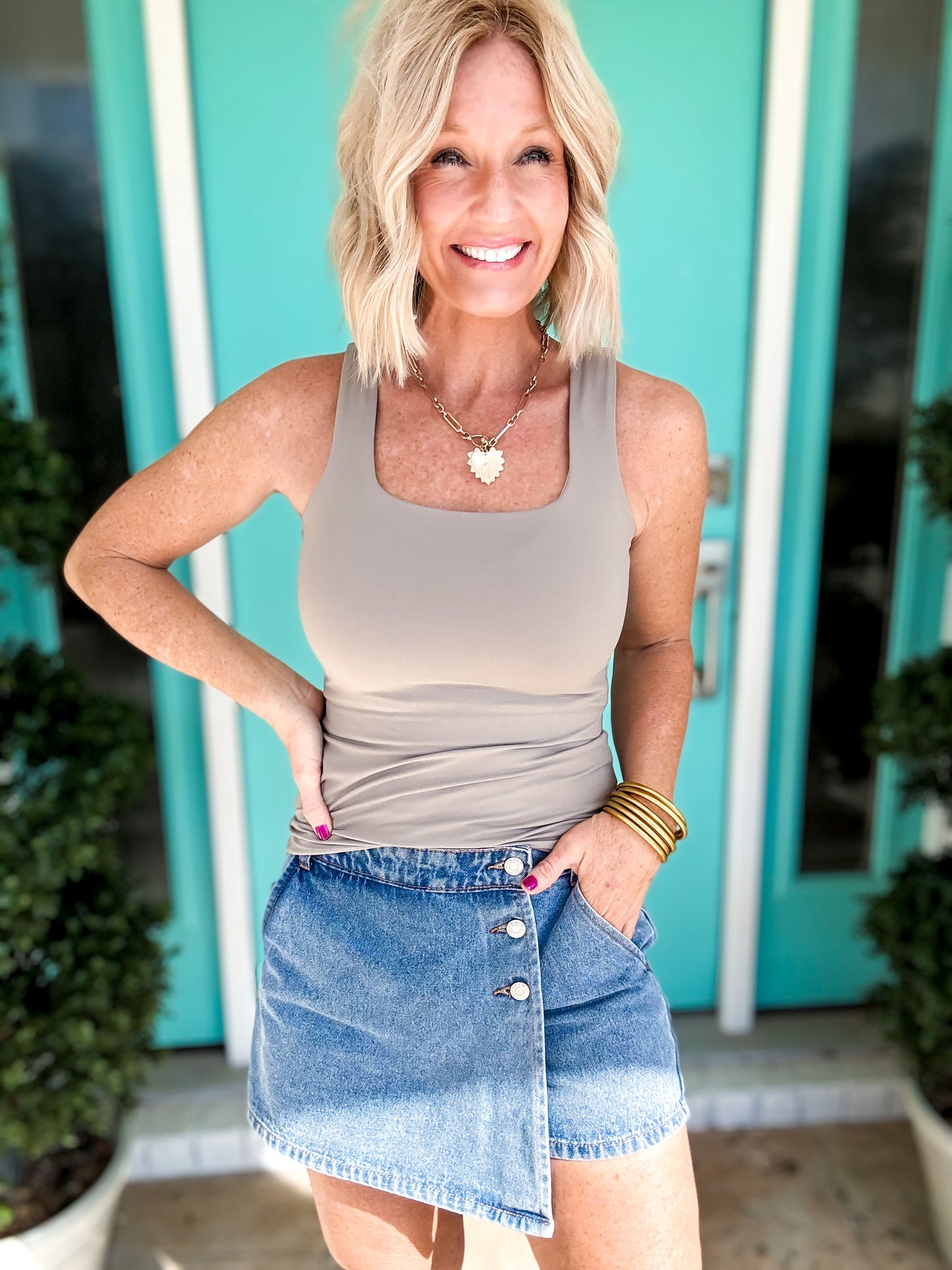 Seamless Square Neck Buttery Tank