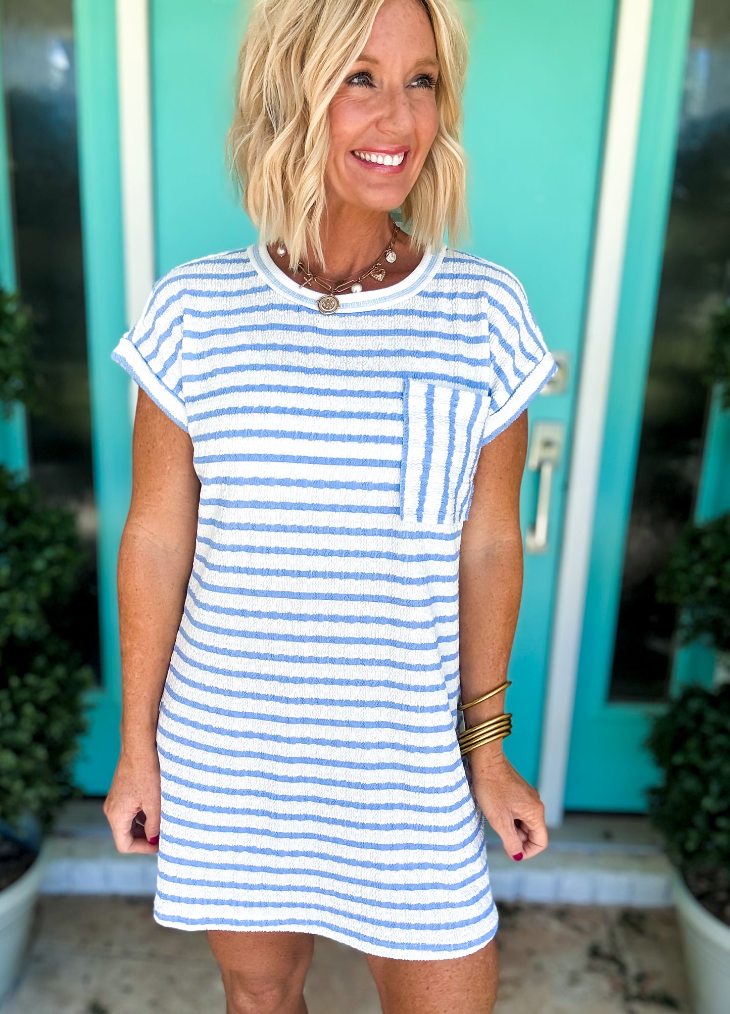 Texture Me Blue Dress