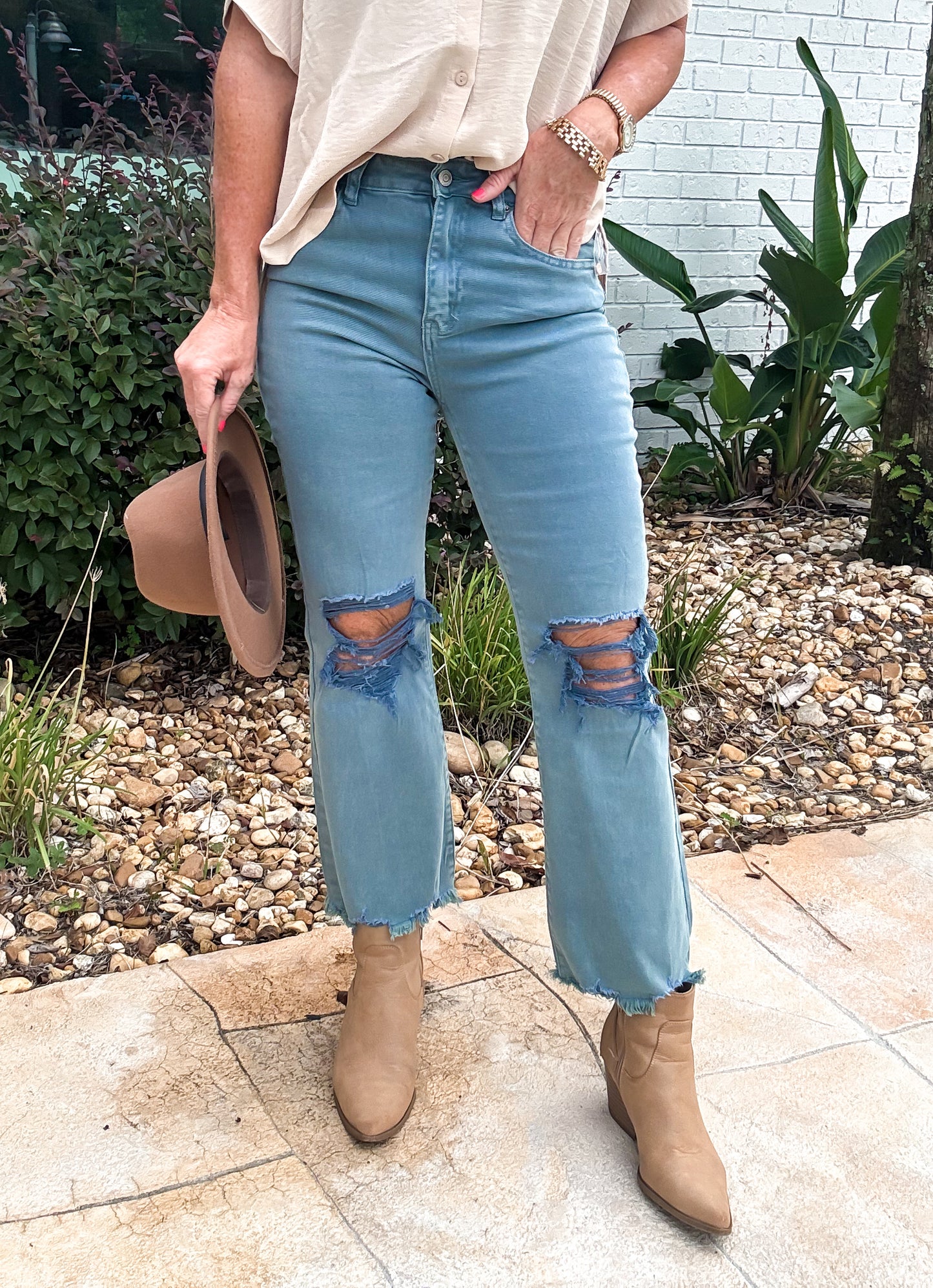 Savor The Stretchy Cropped Jeans -- FALL